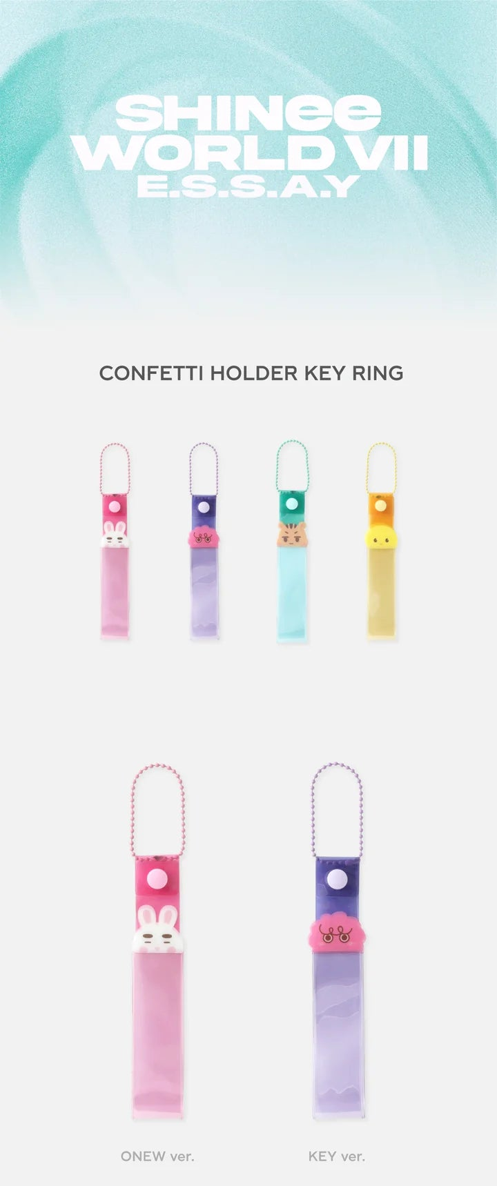SHINEE - ESSAY WORLD VII LLAVERO OFICIAL CONFETTI MD
