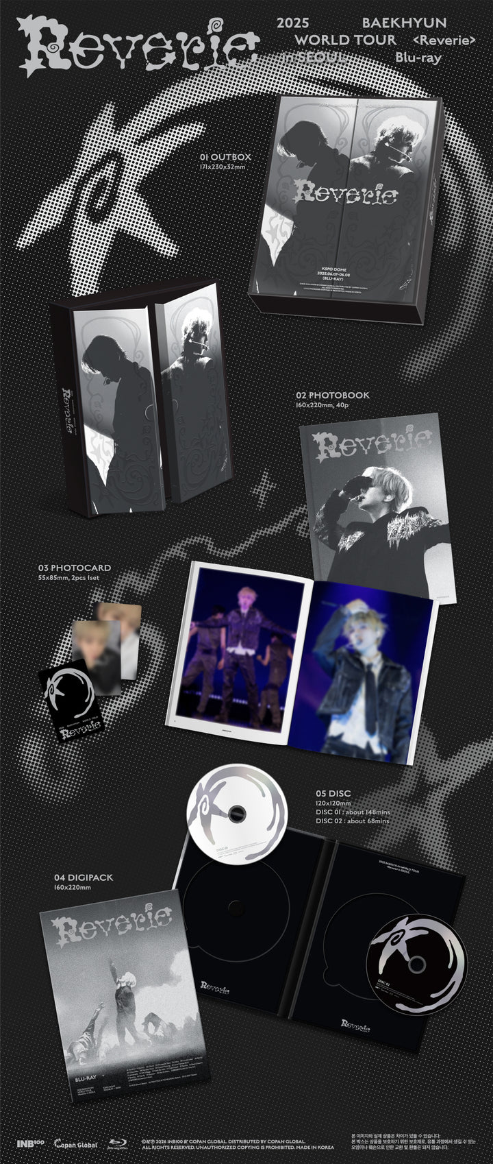 BAEKHYUN (EXO) - BLU-RAY DE LA GIRA MUNDIAL REVERIE 2025 EN SEÚL