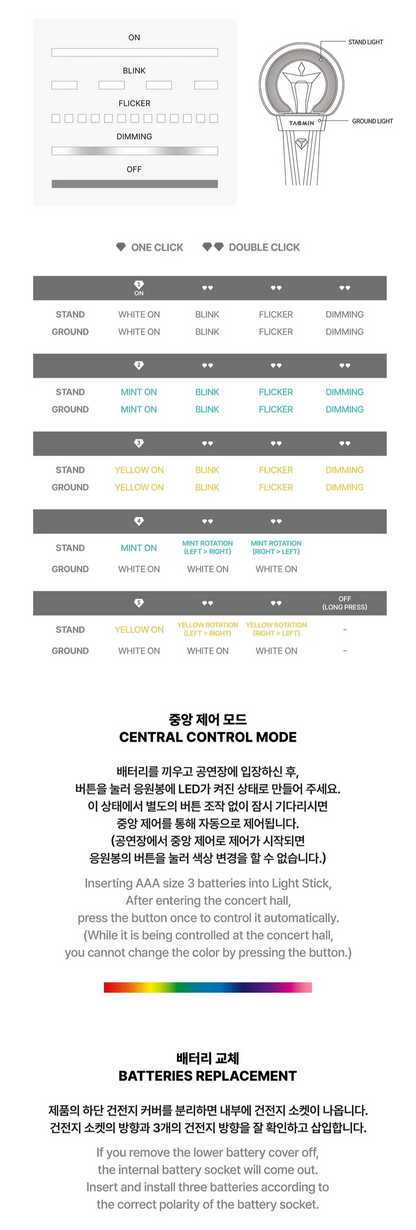 TAEMIN (SHINEE) - LIGHT STICK OFICIAL