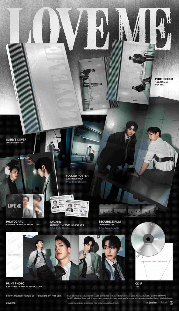 SHOWNU X HYUNGWON (MONSTA X) - LOVE ME EP ALBUM [LOVE ME OR NOT VER.]
