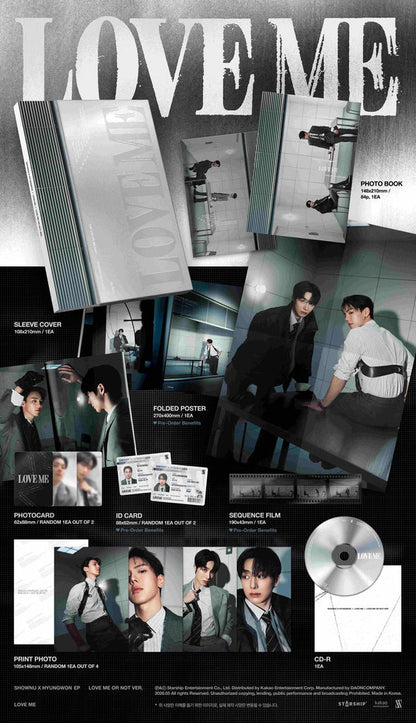SHOWNU X HYUNGWON (MONSTA X) - LOVE ME EP ALBUM [LOVE ME OR NOT VER.]