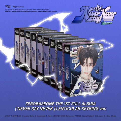 ZEROBASEONE - NEVER SAY NEVER PRIMER ÁLBUM COMPLETO [VERSIÓN LLAVERO LENTICULAR]