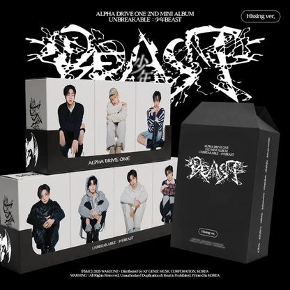 ALPHA DRIVE ONE - UNBREAKABLE: 少年BEAST 2ND MINI ALBUM [HISSING VER.]