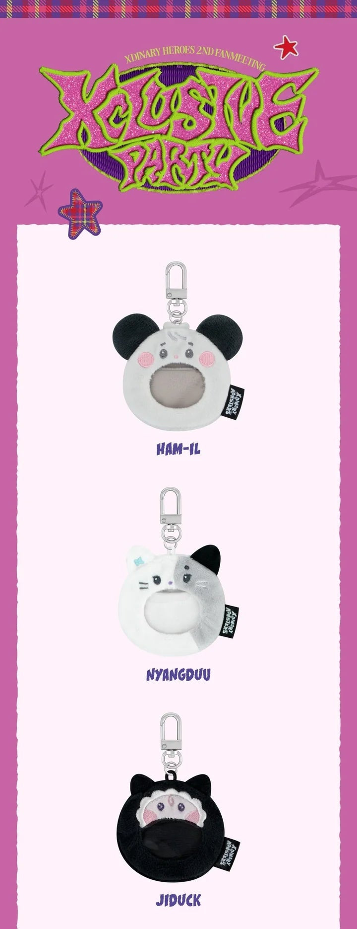 XDINARY HEROES - XCLUSIVE PARTY 2ND FANMEETING OFFICIAL MD XDINARY MONSTERS CAN BADGE HOLDER