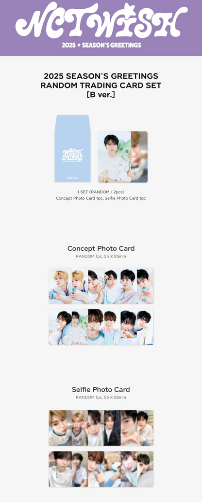 NCT WISH - SALUDOS DE TEMPORADA 2025 TARJETA INTERCAMBIABLE OFICIAL DE MD ALEATORIA