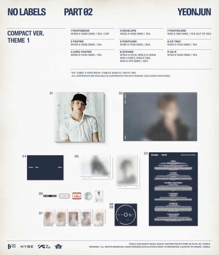 YEONJUN (TXT) - NO LABELS: PART 02 MINI ALBUM [COMPACT VER.]