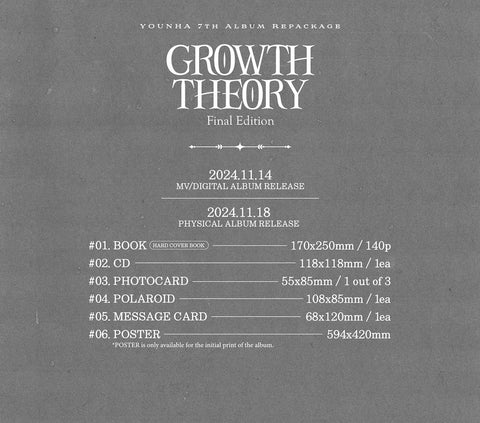 YOUNHA - GROWTH THEORY: EDICIÓN FINAL 7.º ÁLBUM
