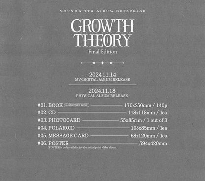 YOUNHA - GROWTH THEORY: EDICIÓN FINAL 7.º ÁLBUM