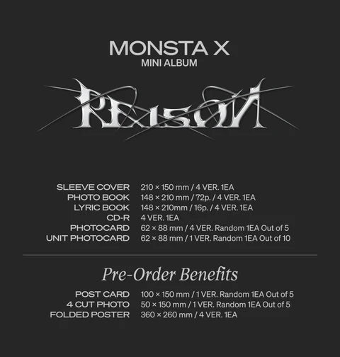 MONSTA X - REASON 12º MINI ÁLBUM
