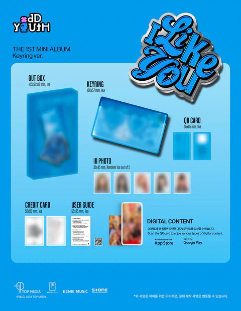 ODD YOUTH - I LIKE YOU 1ST MINI ALBUM [KEYRING VER.]
