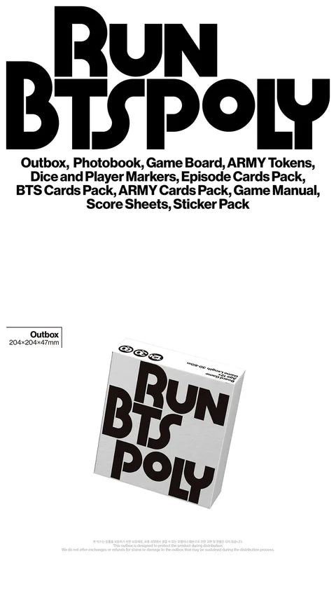PAQUETE DESTACADO DE RUN BTS POLY