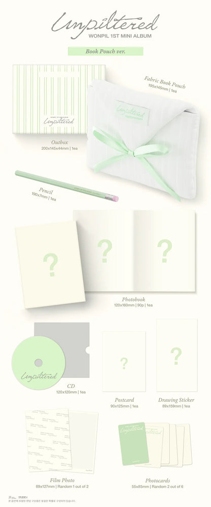 WONPIL (DAY6) - UNPILTERED 1ST MINI ALBUM [BOOK POUCH VER.]