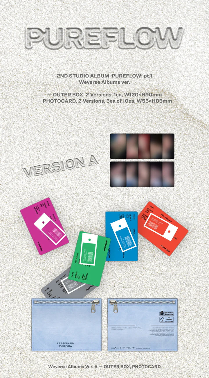 LE SSERAFIM - PUREFLOW PT.1 2ND STUDIO ALBUM [WEVERSE ALBUM VER.]