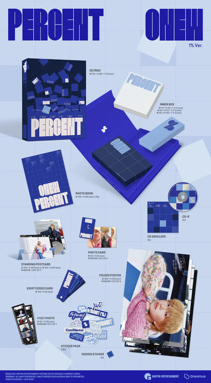 ONEW (SHINEE) - VOL.2 PERCENT 2ND ALBUM [PHOTOBOOK VER.]