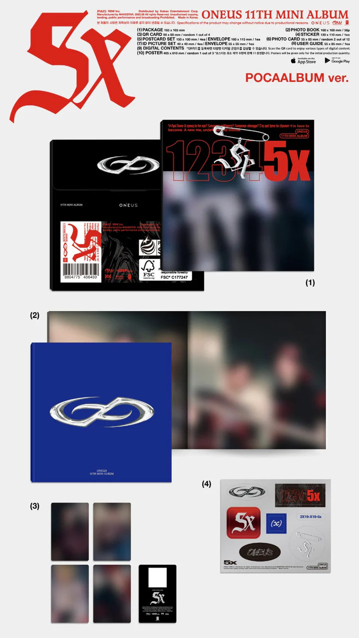 ONEUS - 5X 11.º MINI ÁLBUM [POCAALBUM VER.]