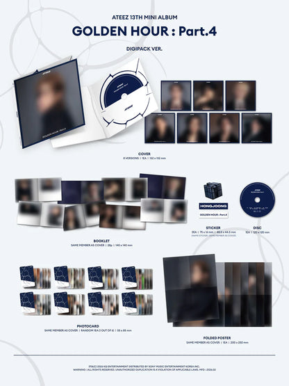 ATEEZ - GOLDEN HOUR : PART.4 13º MINI ÁLBUM [VER. DIGIPACK]