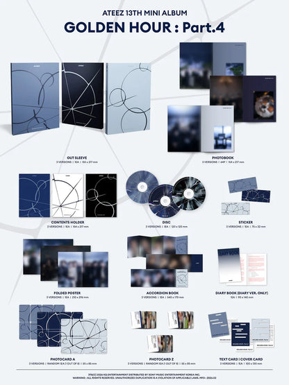 ATEEZ - GOLDEN HOUR : PART.4 13TH MINI ALBUM [SIGNED VER.]