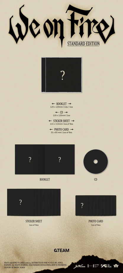 (PRE-ORDER) &TEAM - WE ON FIRE 3RD EP ALBUM [STANDARD EDITION VER.]