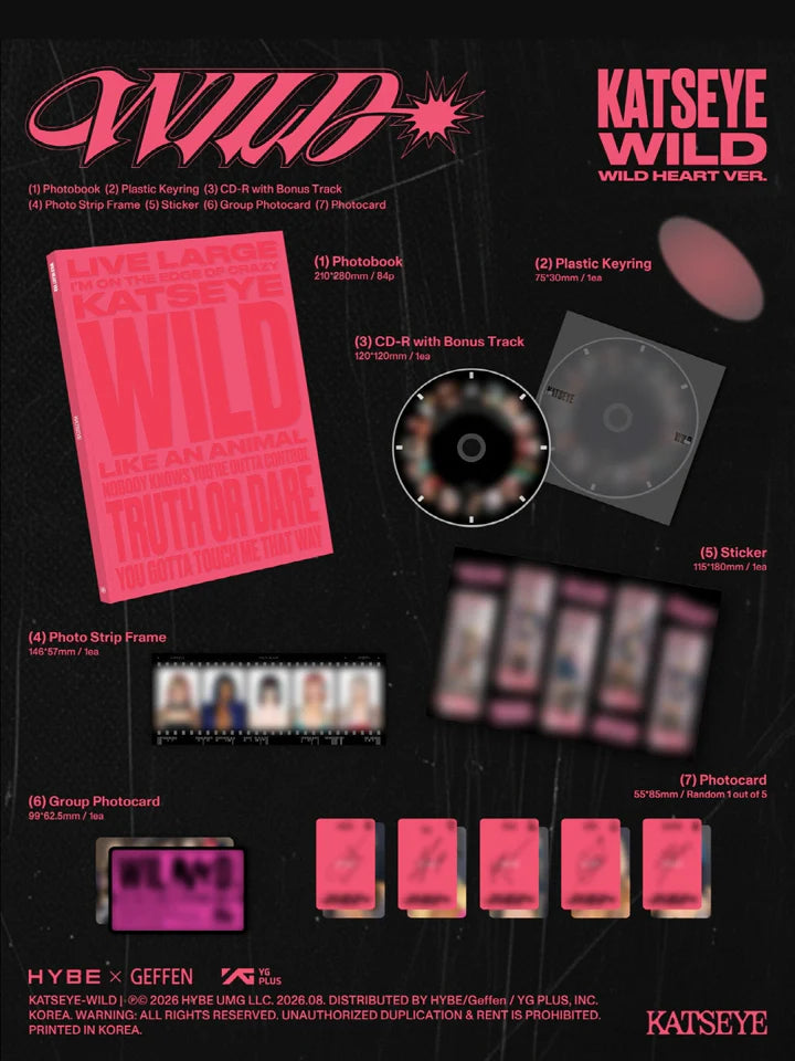 KATSEYE - WILD EP ALBUM [WILD HEART VER. INTERNATIONAL RETAILER EXCLUSIVE]