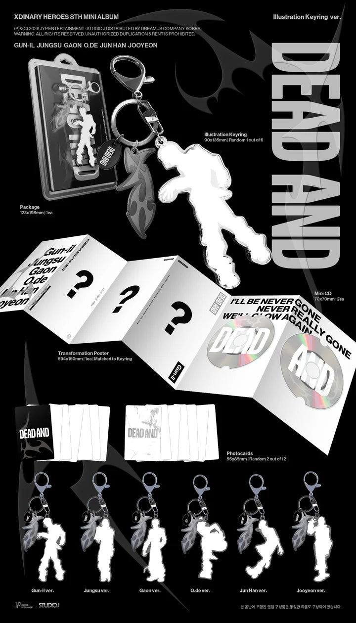XDINARY HEROES - DEAD AND 8TH MINI ALBUM [ILLUST KEYRING VER.]
