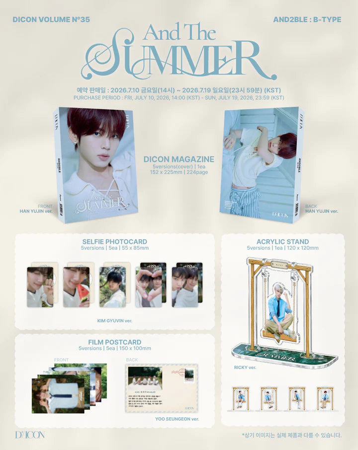 (PRE-ORDER) DICON VOLUME N°35 AND2BLE AND THE SUMMER [TYPE B]