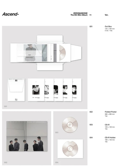 (PRE-ORDER) ZEROBASEONE - ASCEND 6TH MINI ALBUM [11 VER.]