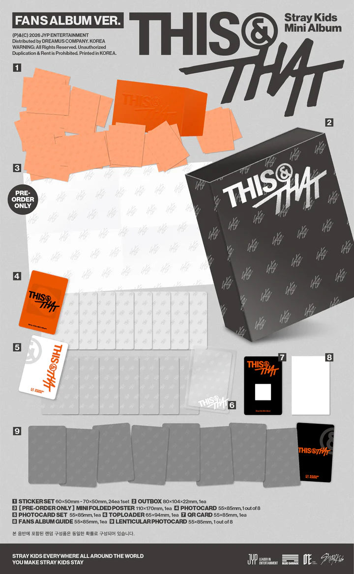 STRAY KIDS - THIS & THAT 10TH MINI ALBUM [FANS VER.]