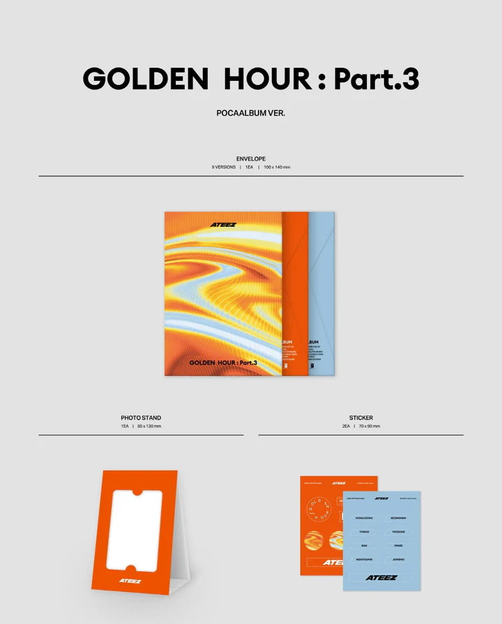 ATEEZ - GOLDEN HOUR: PART.3 12TH MINI ALBUM [POCAALBUM VER.]