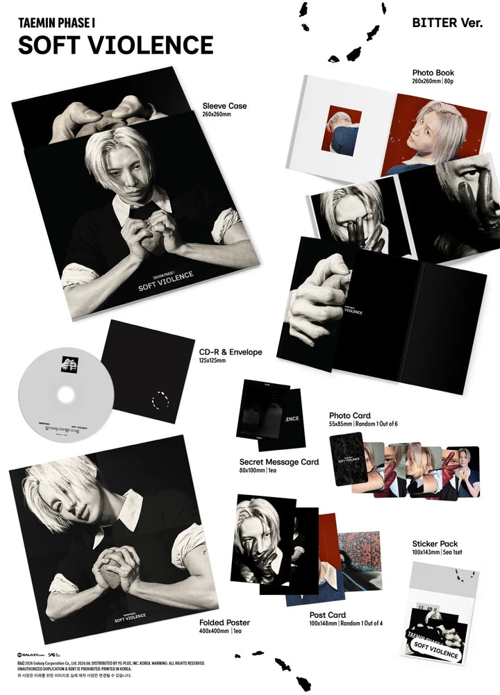 TAEMIN (SHINEE) - PHASE I: SOFT VIOLENCE ALBUM [PHOTOBOOK VER.]