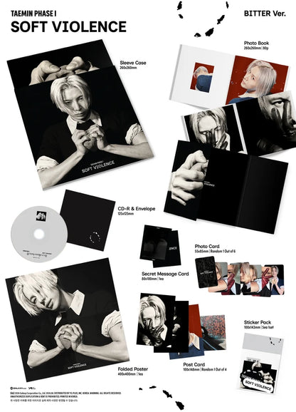 TAEMIN (SHINEE) - PHASE I: SOFT VIOLENCE ALBUM [PHOTOBOOK VER.]