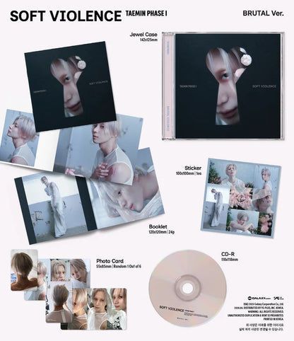 TAEMIN (SHINEE) - PHASE I: SOFT VIOLENCE ALBUM [JEWEL CASE VER.]
