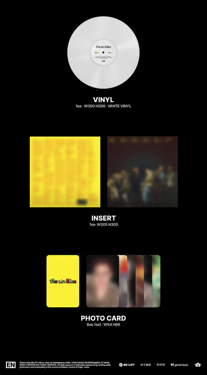 (PRE-ORDER) ENHYPEN - THE SIN: BLISS 8TH MINI ALBUM [LP VINYL VER.]