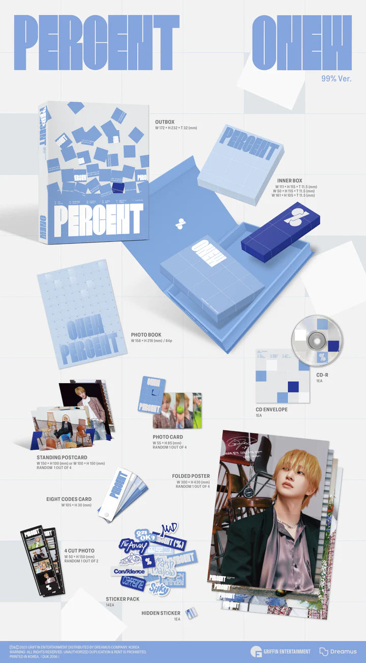 ONEW (SHINEE) - VOL.2 PERCENT 2ND ALBUM [PHOTOBOOK VER.]