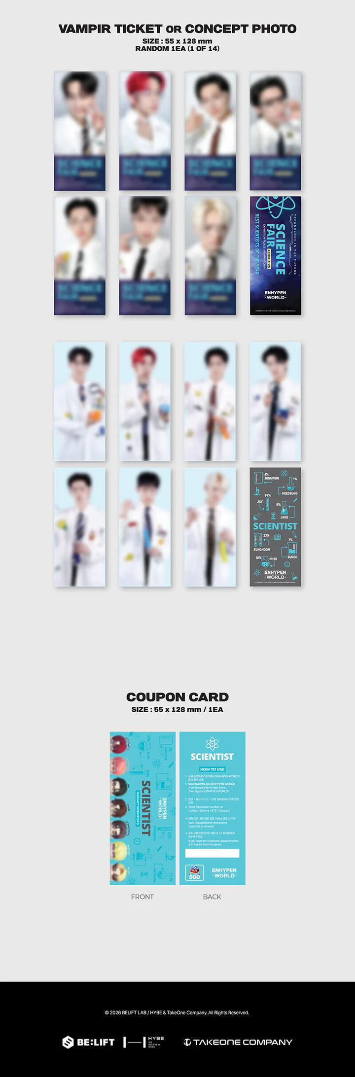 ENHYPEN - WORLD COUPON CARD COLLECTION SCIENTIST [GIFT VER.]