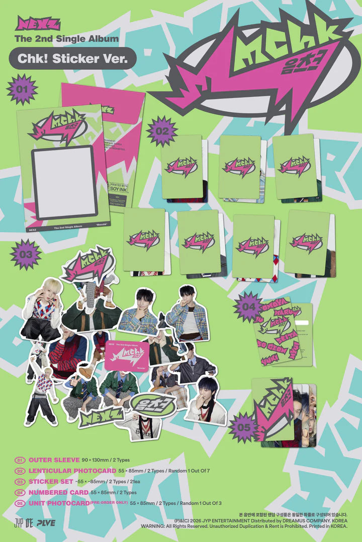 NEXZ - MMCHK 2ND SINGLE ALBUM [STICKER VER.]
