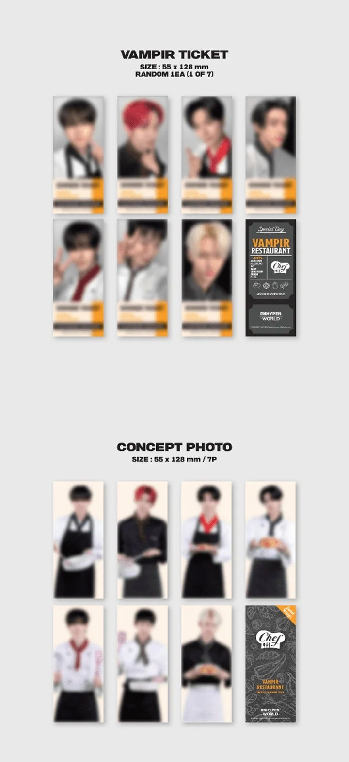 ENHYPEN - WORLD COUPON CARD COLLECTION [CHEF BASIC VER.]