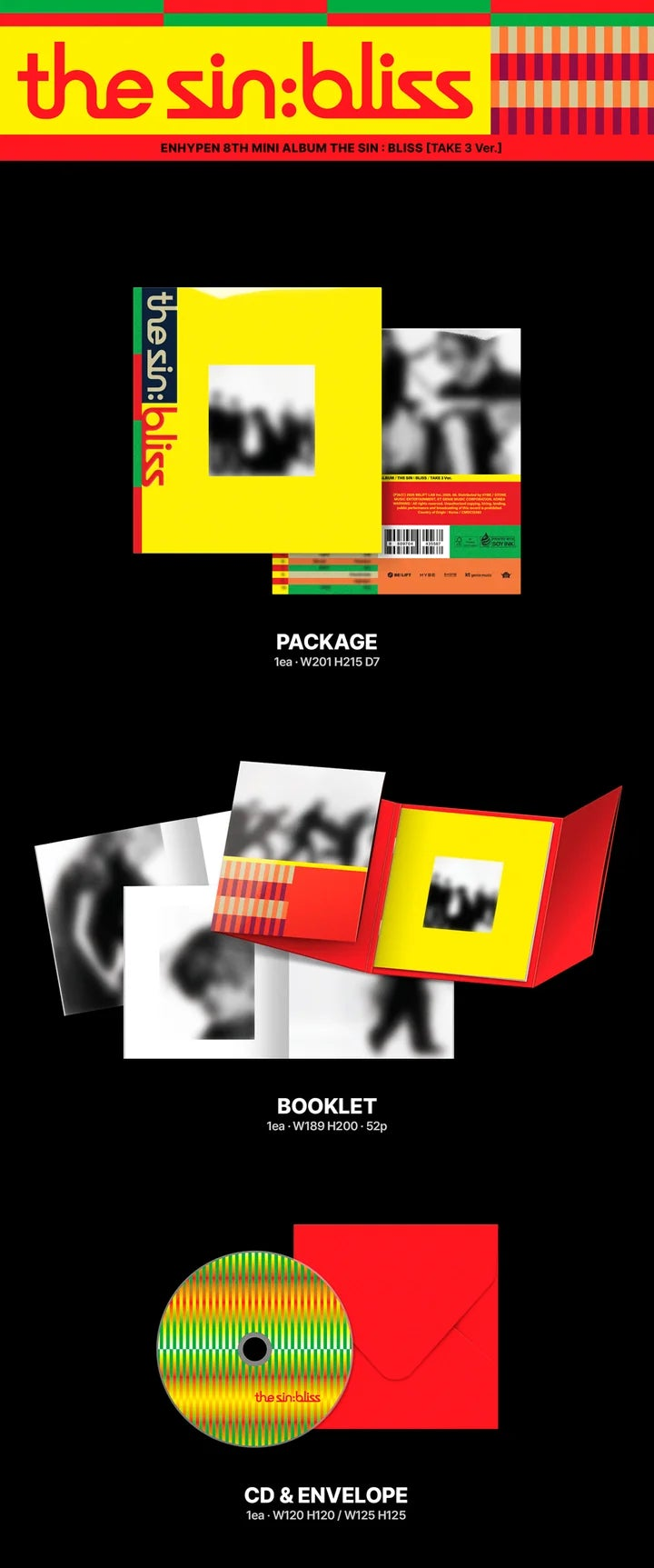 (PRE-ORDER) ENHYPEN - THE SIN: BLISS 8TH MINI ALBUM / POB