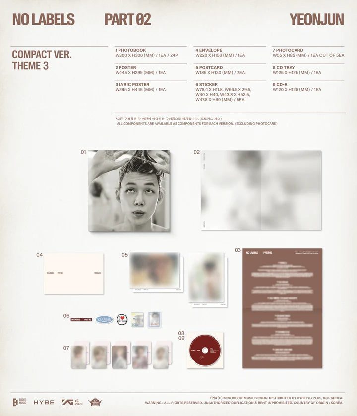 YEONJUN (TXT) - NO LABELS: PART 02 MINI ALBUM [COMPACT VER.]