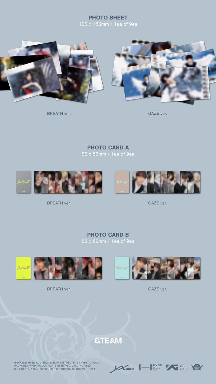 &TEAM - BACK TO LIFE KR 1ST MINI ALBUM