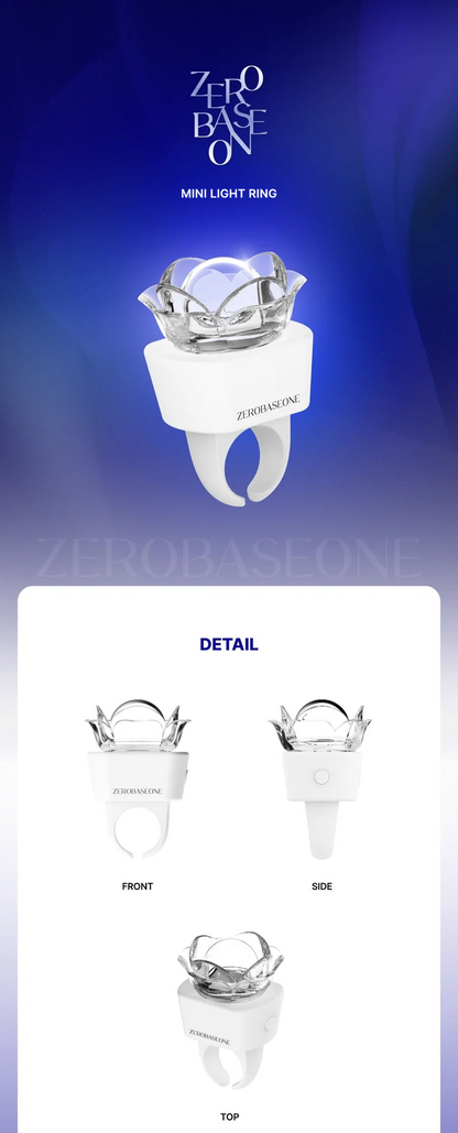 ZEROBASEONE - 2024 LA PRIMERA GIRA: MINI ANILLO DE LUZ OFICIAL DEL MUNDO ATEMPORAL MD
