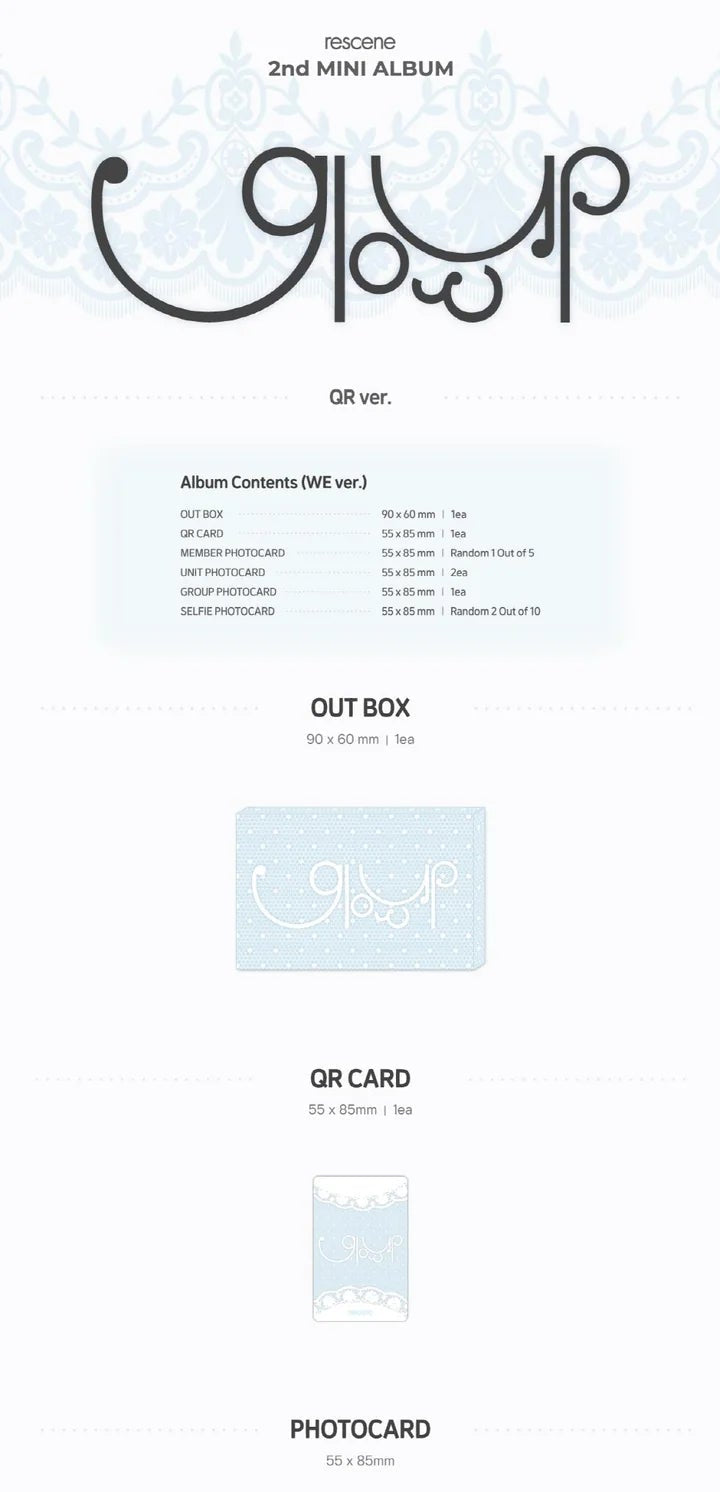 RESCENE - GLOW UP 2DO MINI ÁLBUM [QR WE VER.]