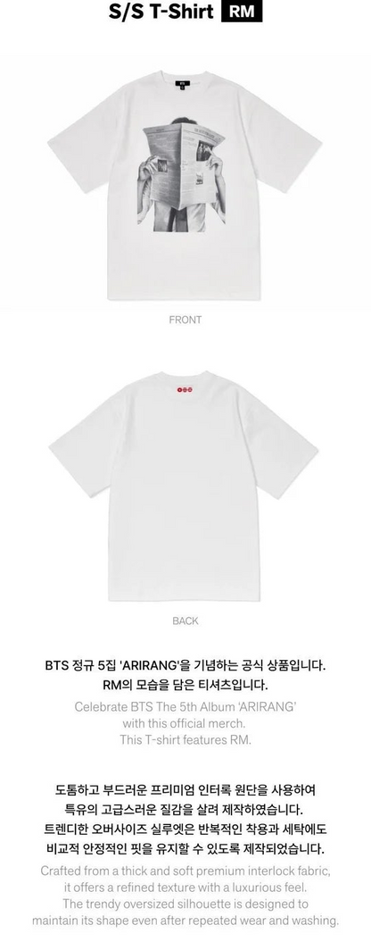 (PRE-ORDER) BTS - ARIRANG OFFICIAL MD S/S T-SHIRT RM XL [RELEASING IN JUNE]