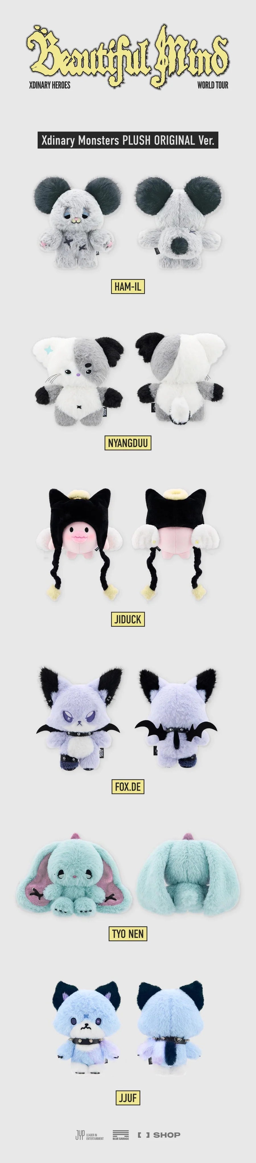 XDINARY HEROES - BEAUTIFUL MIND WORLD TOUR IN SEOUL OFFICIAL MD XDINARY MONSTER PLUSH ORIGINAL