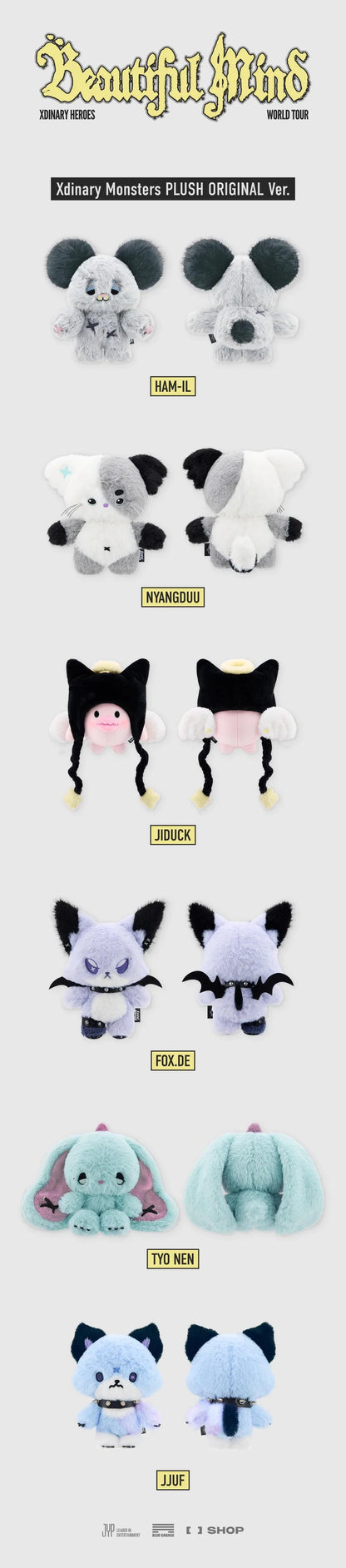 XDINARY HEROES - BEAUTIFUL MIND WORLD TOUR IN SEOUL OFFICIAL MD XDINARY MONSTER PLUSH ORIGINAL