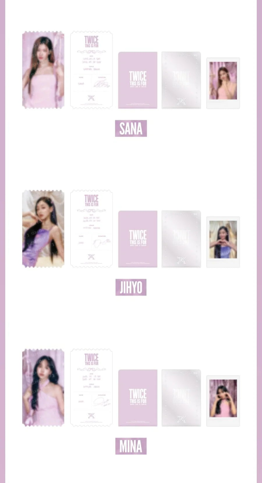 TWICE - ESTO ES PARA LA GIRA MUNDIAL MD SET DE ENTRADAS ESPECIALES