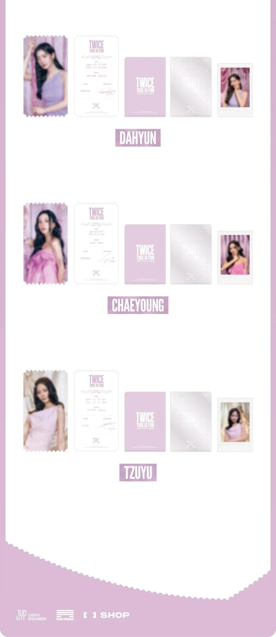 TWICE - ESTO ES PARA LA GIRA MUNDIAL MD SET DE ENTRADAS ESPECIALES