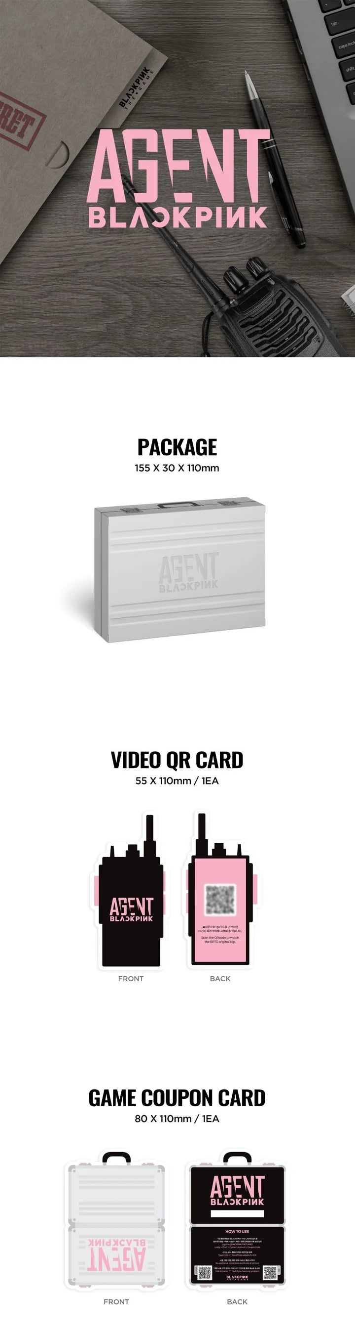 BLACKPINK - AGENT BLACKPINK THE GAME COLECCIÓN DE TARJETAS FOTOGRÁFICAS