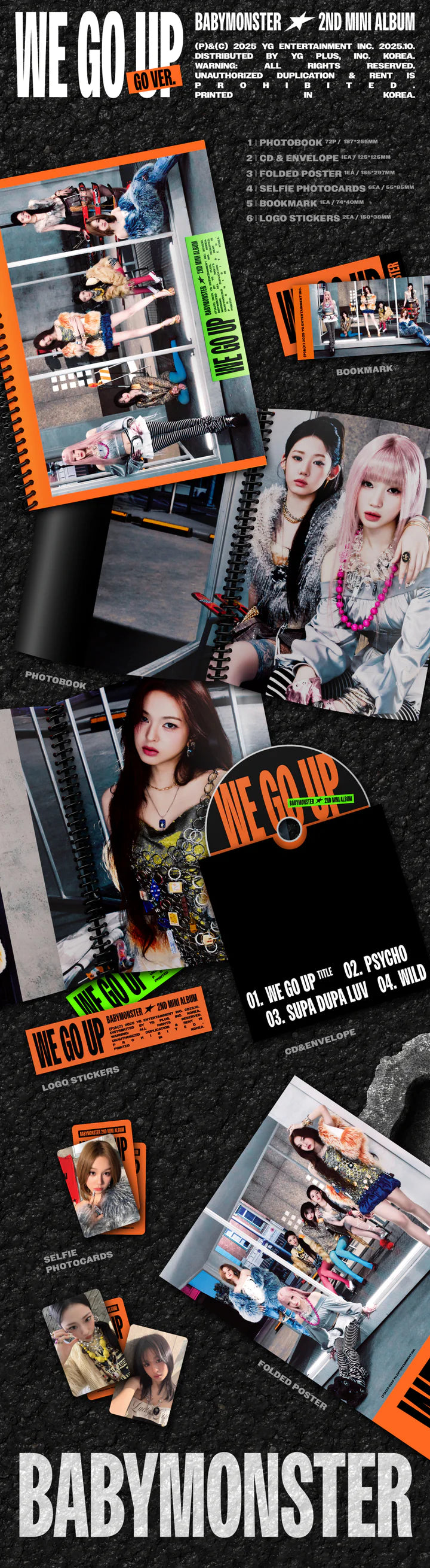 BABYMONSTER - WE GO UP 2DO MINI ÁLBUM [FOTOLIBRO GO VER.]