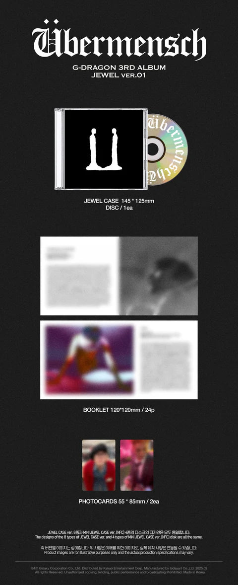 G-DRAGON (GD) - UBERMENSCH VOL.3 [JEWEL VER.]