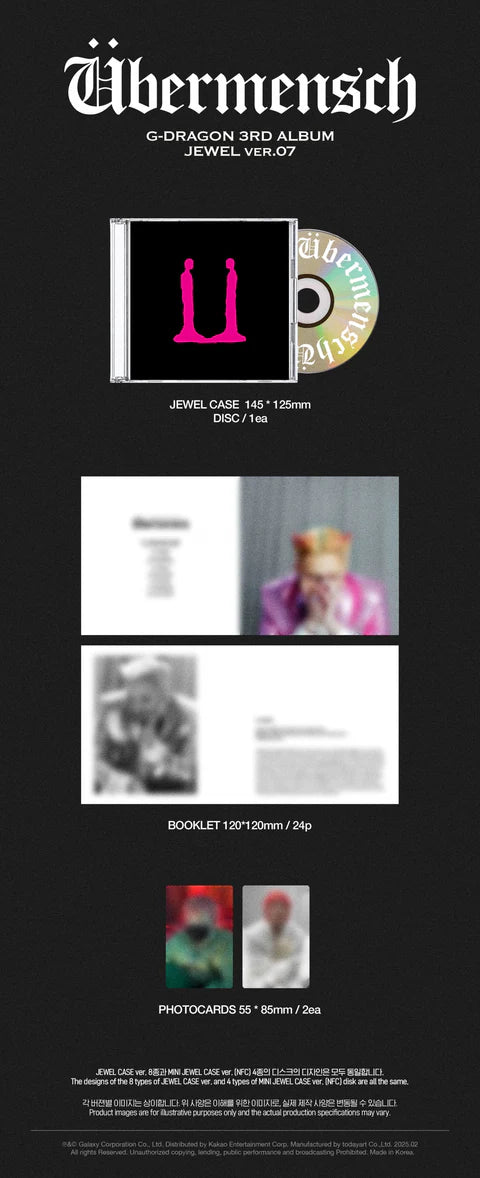 G-DRAGON (GD) - UBERMENSCH VOL.3 [JEWEL VER.]